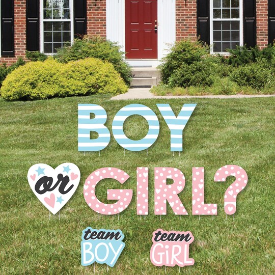 Big Dot of Happiness Baby Gender Reveal - Yard Sign Outdoor Big Dot of Happiness Baby Gender Reveal - Yard Sign Outdoor